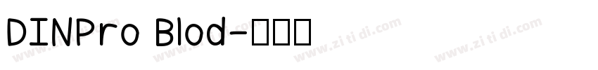DINPro Blod字体转换